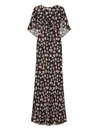 Twin-Set floral-print maxi dress - Black