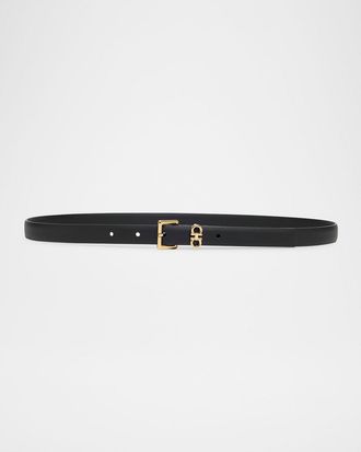 Ferragamo Donna Calfskin Leather Mini Gancini Belt
