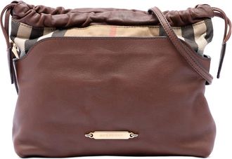Burberry Pre-owned Burberry House Check Canvas and Calfskin Little Crush Crossbody Ladies GYUZ6AGXS1NOTW1A