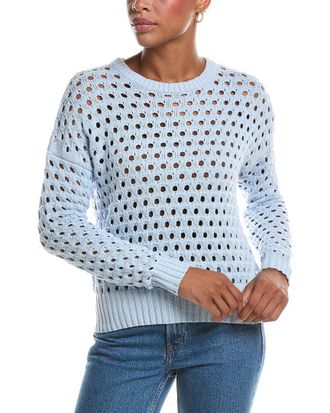 Autumn Cashmere Mesh Crewneck Sweater