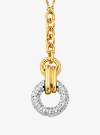 Michael Kors Pav&eacute; Interlocking Pendant Necklace