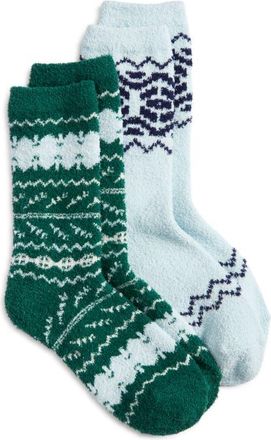 Nordstrom Cozy Assorted 2-Pack Crew Socks in Winter Fairisle at Nordstrom, Size 9