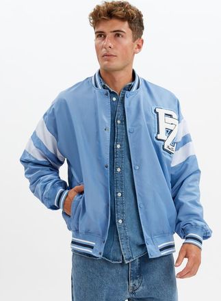 Point Zero UNISEX LIMITED EDITION VARSITY JACKET in Sky at Nordstrom, Size X-Large