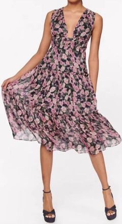 Cami NYC Hedy Floral Midi Dress In Mulberry Rose