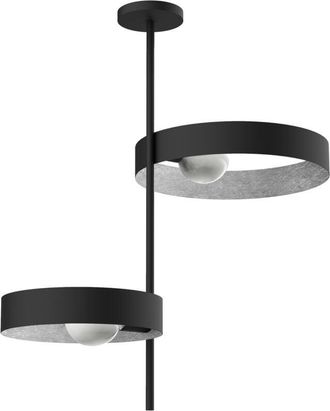 Lumicom Lumicom - alley plafón negro hoja 2XE27