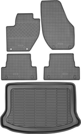 OEM Juego De Alfombrillas De Goma Para Volvo V40 Ii Kombi (2012-2019) + Alfombrilla Para El Maletero