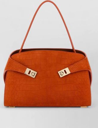 Ferragamo suede hug soft medium shoulder bag