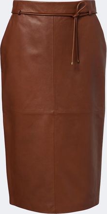 Max Mara Leather midi skirt