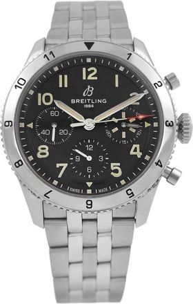 Breitling Pre-owned Breitling Classic Avi Chronograph Automatic Black Dial Mens Watch A23380