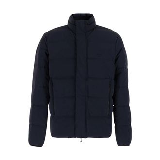 Emporio Armani Gewatteerde kraag donsjack - Heren - Winterjassen - Blauw - XL - Leer - Jassen