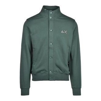 Sun 68 Heren, Sweatshirts & Hoodies, Groen, Maat: 2XL Katoen