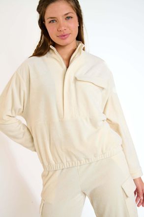 Banana Moon Sweatshirt BANANA MOON Banana Moon Sweatshirt GAVIN-QUANDARY, Damen, Gr. XS, beige, Obermaterial: 80% Baumwolle CO. 20% Polyester PES., Sweatshirts Sw