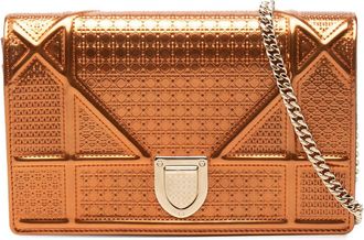 Dior Pre-owned Dior Metallic Patent Microcannage Diorama Wallet on Chain Ladies YUWMUMAUN1ZU8HD4