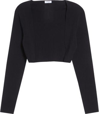 Akris Stretch Virgin Wool Bolero in Black at Nordstrom, Size 14