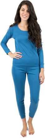 Leveret Womens Cotton Solid Matching Family Pajamas in Teal at Nordstrom, Size X-Small