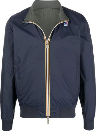 K-Way Omkeerbaar jack met streepdetails - Heren - Bomber jackets - Blauw - 3XL - Jassen