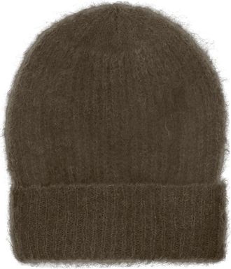 Americandreams Mila Mohair Beanie - Dames - Hoeden - Bruin - ONE Size - Wol - Accessoires