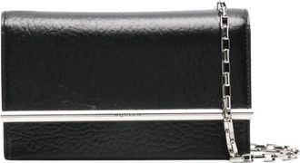 Alexander McQueen Mini Cross-Bar Crossbody Tas - Dames - Mini tas - Zwart - ONE Size - Leer - Tassen
