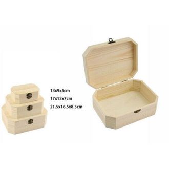 Trade Shop Trade Shop - Set 3 Scatole In Legno Decoupage Portagioie Matrioska Cofanetto 74017a Ly-30180