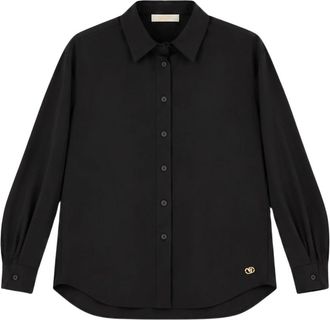 Yes-Zee Camicia Over - Dames - Overhemden - Zwart - L - Katoen - Overhemden