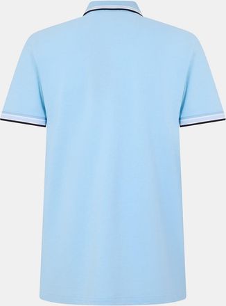 HUGO BOSS Mens Hbg Paddy Polo Shirt With Contrast Tipping in PstlBlue 455 - Blue - Size Small