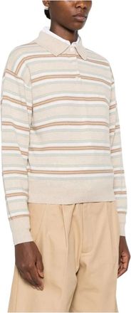 Guest In Residence College Gestreepte Poloshirt Trui - Heren - Truien - Veelkleurig - Maat: S