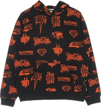 Iuter All Over Hoodie Lichtgewicht - Heren - Hoodies - Zwart - XL - Katoen - Hoodies & sweatvesten
