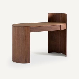 AM.PM Bureau van notenhoutfineer en leer, Abbas