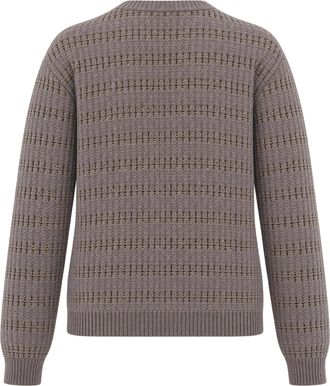 Fabiana Filippi Openwork Mohair Blend Sweater - Gray