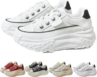 Generic Avelya Orthopedic Heightening Shoes, 1.8 Height Increase Platform Walking Sneakers, Lightweight & Comfortabl (White,5.5)