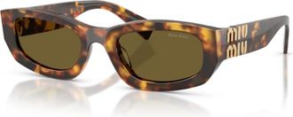 Miu Miu MU B04S 14L09Z Zonnebrillen - Dames - Zonnebrillen - Bruin - 53 MM - Accessoires