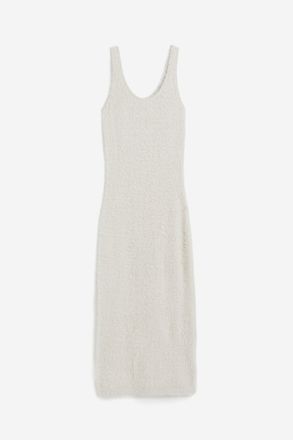 H&M Flauschiges Bodycon-Kleid - Helles Greige