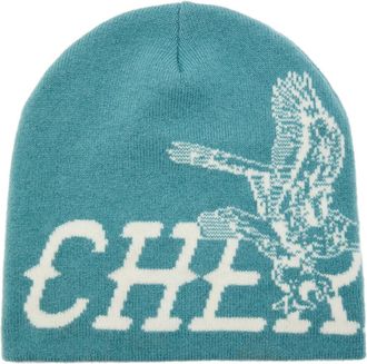 Cherry Los Angeles Flying Cherry Wool and Cashmere-blend Skull cap - Teal - One Size