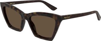 Alexander McQueen Spike Zonnebril - Dames - Zonnebrillen - Bruin - 54 MM - Nylon - Accessoires
