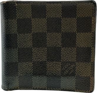Louis Vuitton Brown Leather Wallet (Bi-Fold) (Pre-Owned)