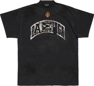 Balenciaga Skater T-shirt Oversized Black Faded 739028TOVN21055