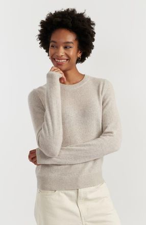 Chinti and Parker Cloud Cashmere Cropped Sweater in Taupe at Nordstrom, Size X-Small