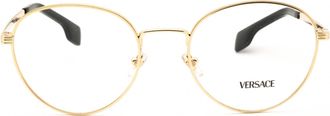 Versace 0VE1279 Round Metal Frame Eyeglasses - Gold