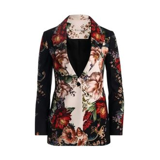 Alice & Olivia Bloemenprint Blazer - Dames - Jassen - Veelkleurig - Maat: S Leer