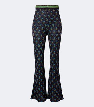 Etro Floral jacquard flared pants