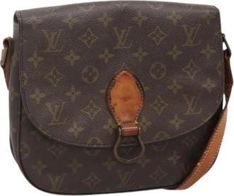 Louis Vuitton Tweedehands Canvas Louis Vuitton tassen - Dames - Vintage Schoudertas - Bruin - ONE Size - Vintage