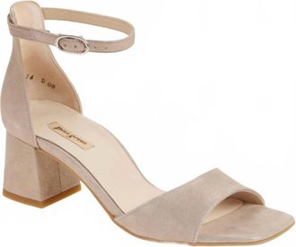 Paul Green Womens Shimmer Ankle Strap Leather Sandals In Gold