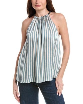 Brunello Cucinelli Silk-Blend Halter Blouse