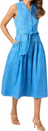 Shoshanna Ezra Dress In Chambray Melange