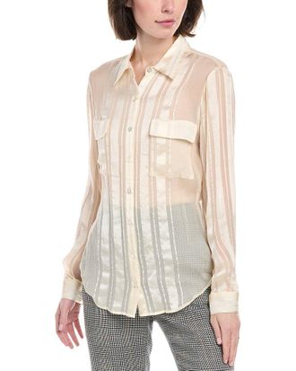 Le Superbe Ribbon Stripe Silk Shirt