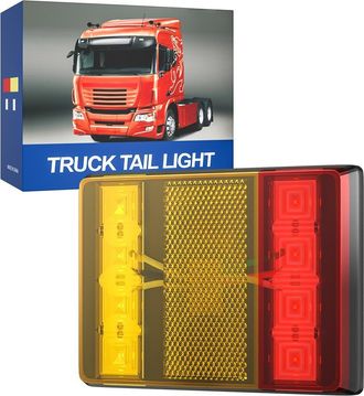 OEM Luces Traseras Led Impermeables De 8 Led Rojas Y Amarillas, Dc 12v-24v, Para Camiones, Remolques, Barcos Y Autom&oacute;viles