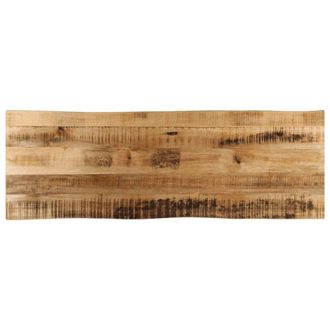 Berkfield Home Table Top Live Edge 110x40x3.8 cm Solid Wood Rough Mango in Brown