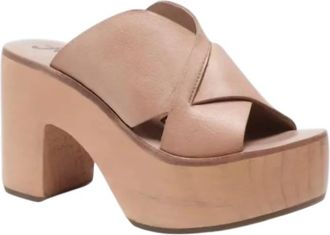 Free People Womens Kora Platform Sandals In Carrot Ginger