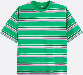 La Redoute Collections Gestreept T-shirt met ronde hals en korte mouwen