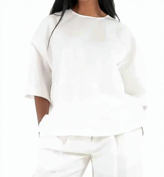 BOSS White Bacres Back Button T-Shirt